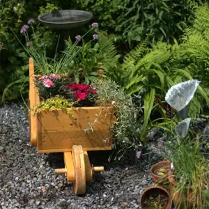 Rustic Wheel Barrow Outdoor Planter - Free Plans