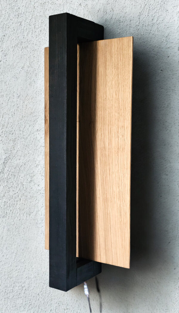 Vertical Wall Sconce LED Light, Wooden Minimalist SMART RGB Wall Lamp - Image 4