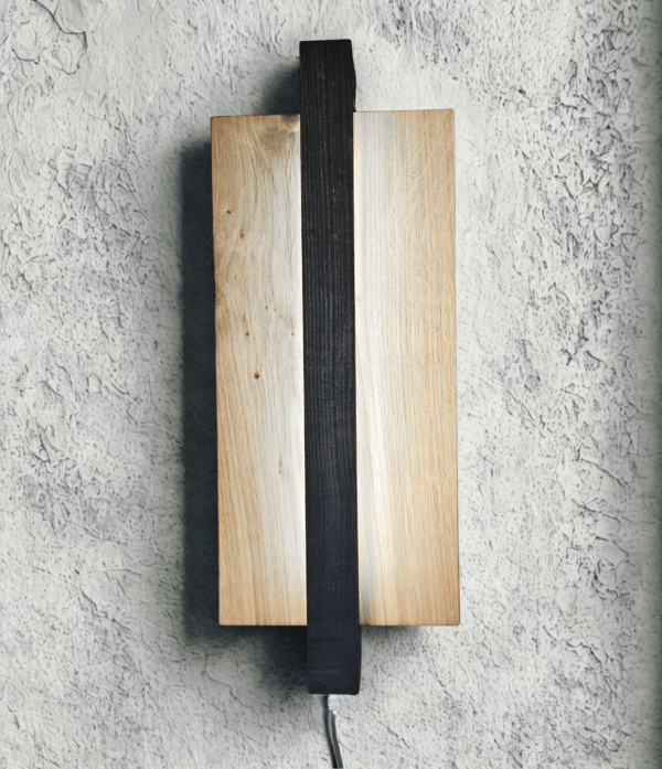 Vertical Wall Sconce LED Light, Wooden Minimalist SMART RGB Wall Lamp