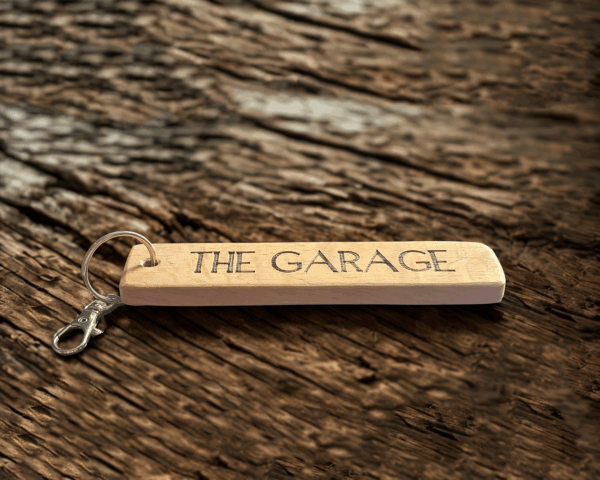 Solid Oak Personalised Keyring, Large Rectangular Shaped Handmade Gift From Reclaimed Wood - Image 4