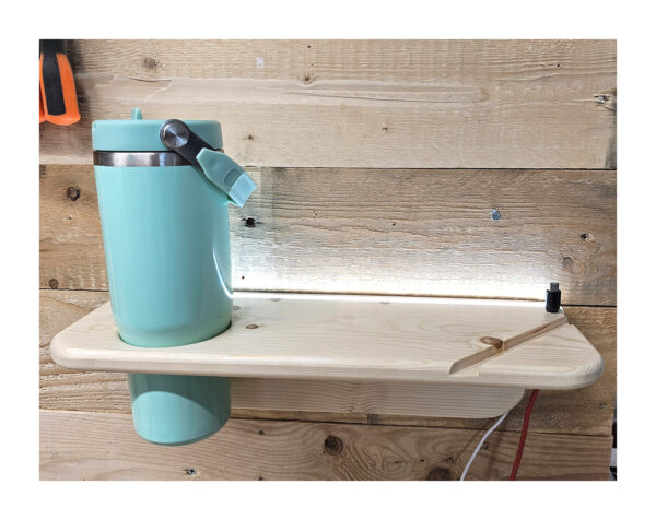 Childs Illuminated Bedside Shelf With Phone & Stanley Cup Holder - FREE Plans