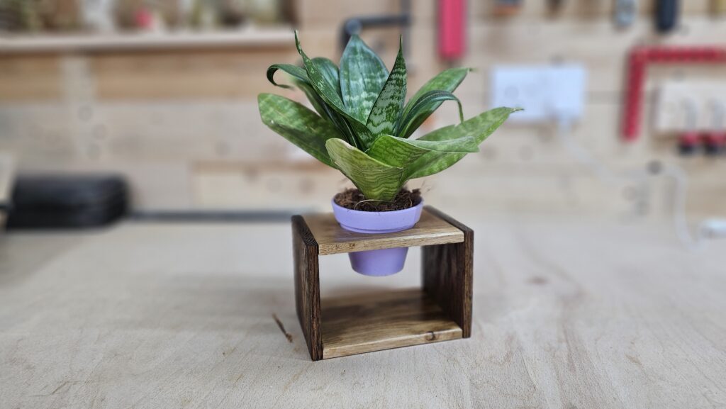 2 Tone Oak Plant Holder - FREE Plans
